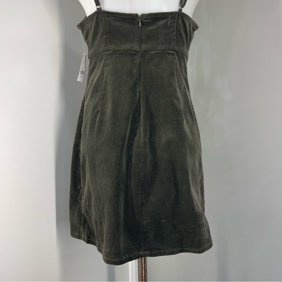 NWT Pacsun Elegant Olive Green Corduroy Dress size Small - Picture 4 of 12